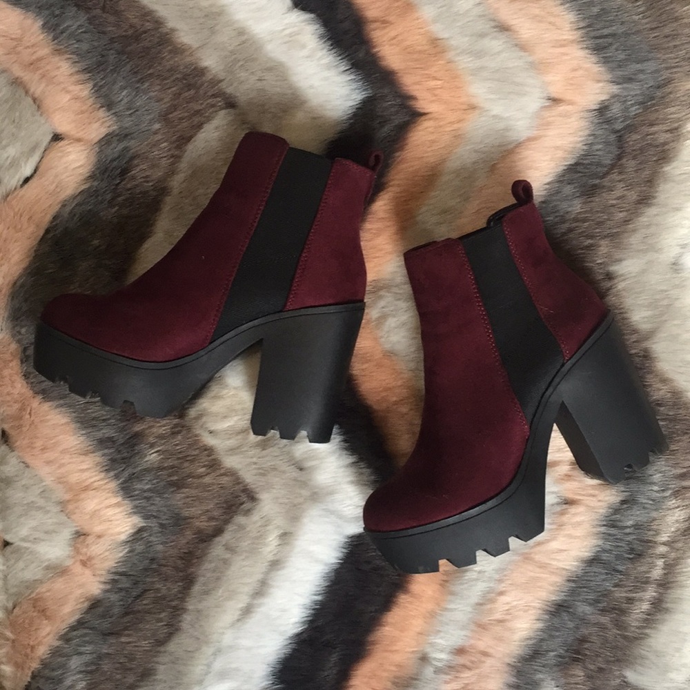 Platform Suede Booties